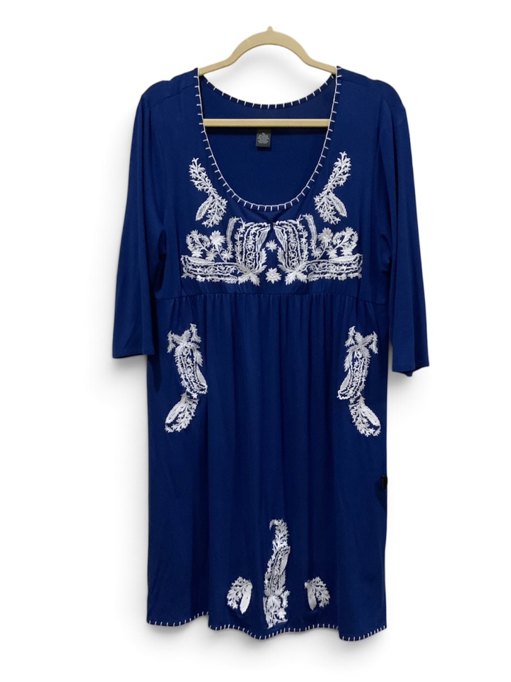 Embroidered Knit Dress